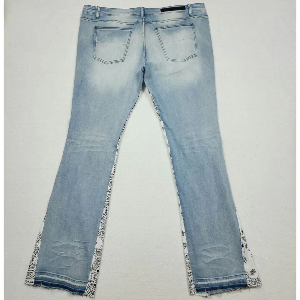 Rockstar Original Jeans Mens Size 44 Blue Distressed Stretch Denim Pants NWT